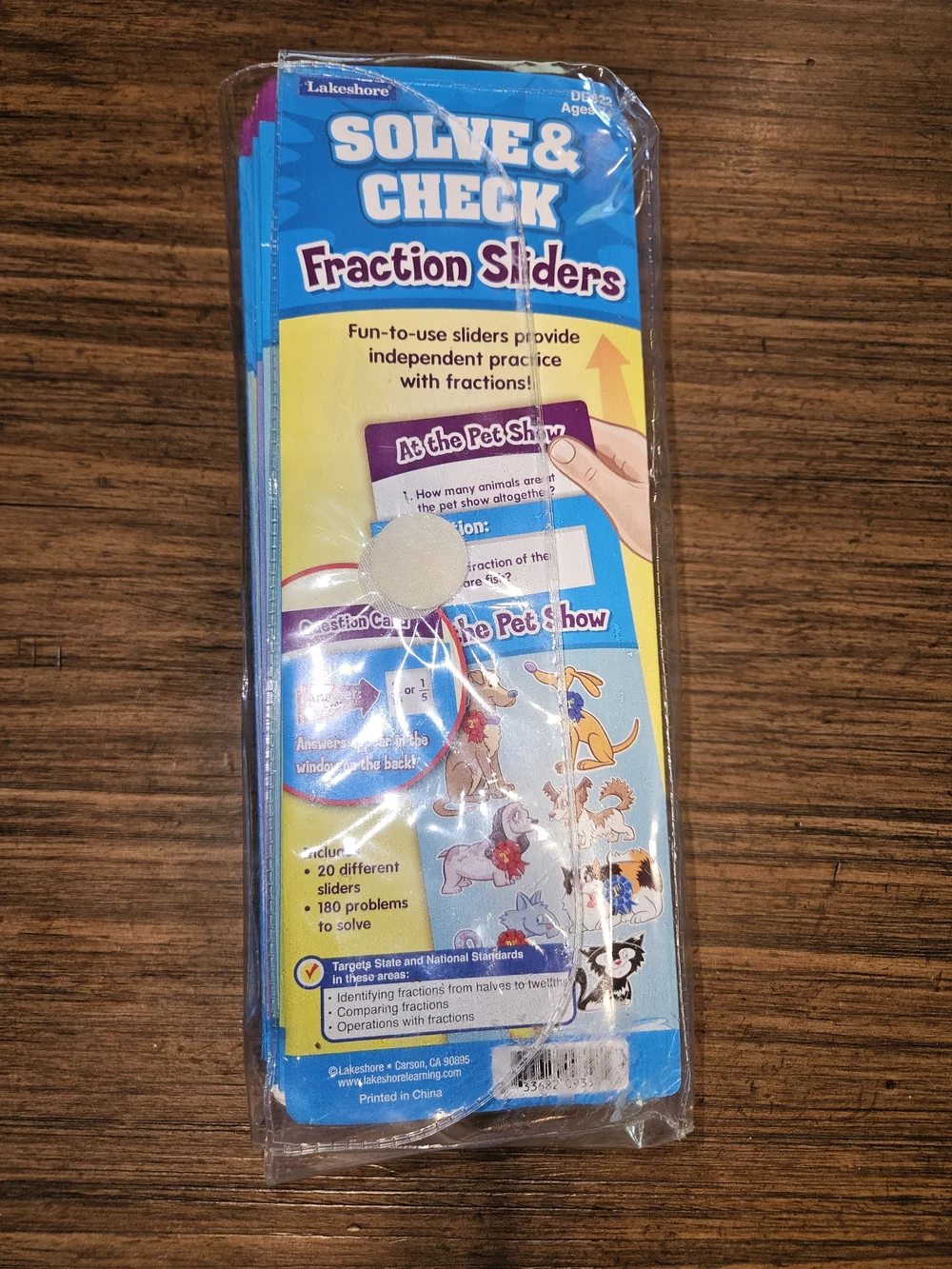 Lakeshore Solve & Check Fraction Sliders - Bright Blue